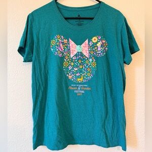 Disney Parks Womens XL Epcot Flower & Garden Festival Minnie Mouse T-shirt 2017